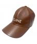 CELINE（セリーヌ）の古着「ロゴベースボールレザーキャップ」｜ブラウン