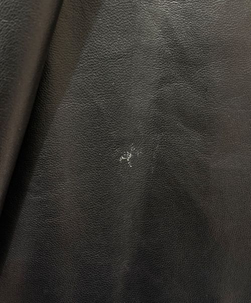 PRADA（プラダ）PRADA (プラダ) レザー プリーツスカート ブラック サイズ:38の古着・服飾アイテム