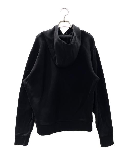 PRADA（プラダ）PRADA (プラダ) 刺繍ロゴコットンフーディ― ブラック サイズ:XSの古着・服飾アイテム