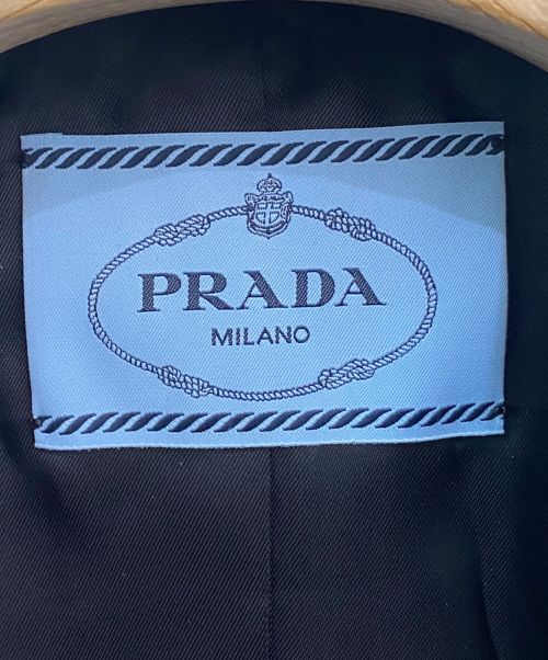 PRADA（プラダ）PRADA (プラダ) ダブルブレストギャバジンジャケット ブラック サイズ:36の古着・服飾アイテム