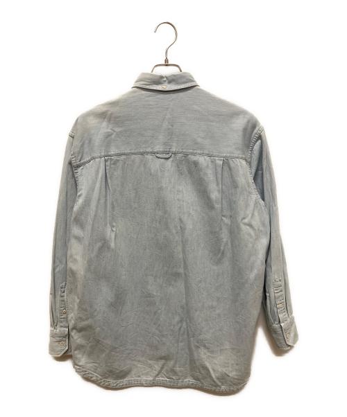 PRADA（プラダ）PRADA (プラダ) ウォッシュ加工デニムシャツ スカイブルー サイズ:36の古着・服飾アイテム