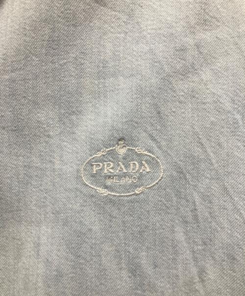 PRADA（プラダ）PRADA (プラダ) ウォッシュ加工デニムシャツ スカイブルー サイズ:36の古着・服飾アイテム