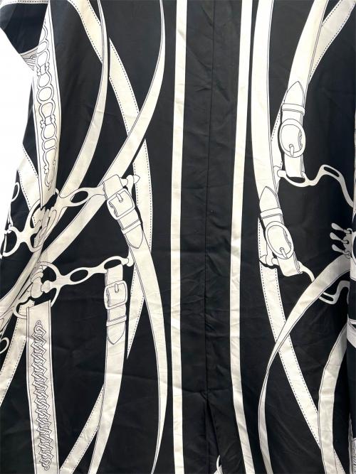 HERMES（エルメス）HERMES (エルメス) 総柄シルクワンピース ブラック サイズ:34の古着・服飾アイテム
