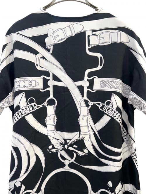 HERMES（エルメス）HERMES (エルメス) 総柄シルクワンピース ブラック サイズ:34の古着・服飾アイテム