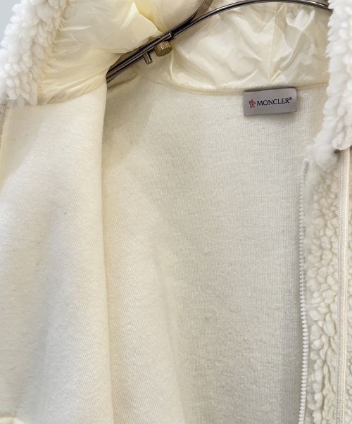 MONCLER（モンクレール）MONCLER (モンクレール) MAGLIA APERTA CON JIP/ボアジャケット アイボリー サイズ:Sの古着・服飾アイテム