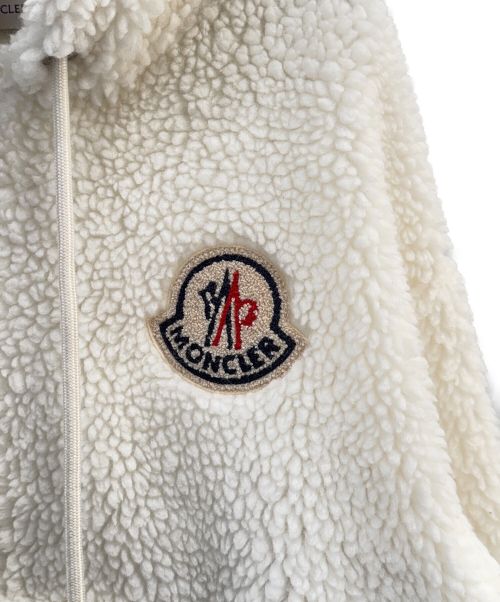 MONCLER（モンクレール）MONCLER (モンクレール) MAGLIA APERTA CON JIP/ボアジャケット アイボリー サイズ:Sの古着・服飾アイテム