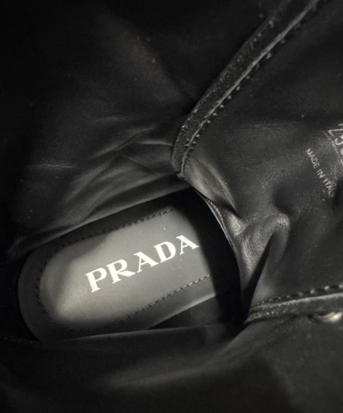 PRADA（プラダ）PRADA (プラダ) モノリス ポーチ付 ブラック サイズ:37の古着・服飾アイテム