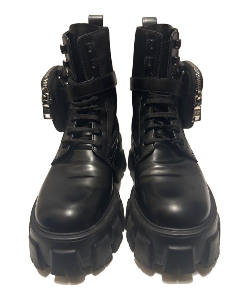 PRADA（プラダ）PRADA (プラダ) モノリス ポーチ付 ブラック サイズ:37の古着・服飾アイテム