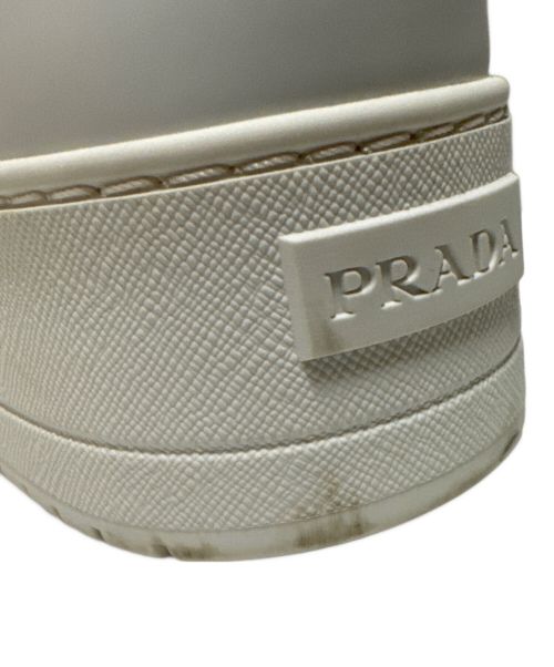 PRADA（プラダ）PRADA (プラダ) ダウンタウン レザー スニーカー ホワイト サイズ:38の古着・服飾アイテム