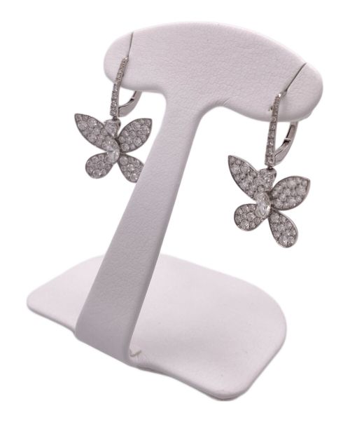 GRAFF（グラフ）GRAFF (グラフ) パヴェ バタフライ ミニ ダイヤモンド ドロップ イヤリングの古着・服飾アイテム