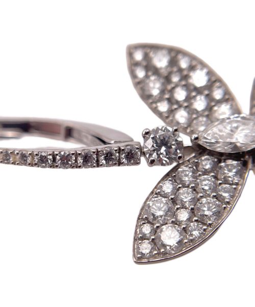 GRAFF（グラフ）GRAFF (グラフ) パヴェ バタフライ ミニ ダイヤモンド ドロップ イヤリングの古着・服飾アイテム