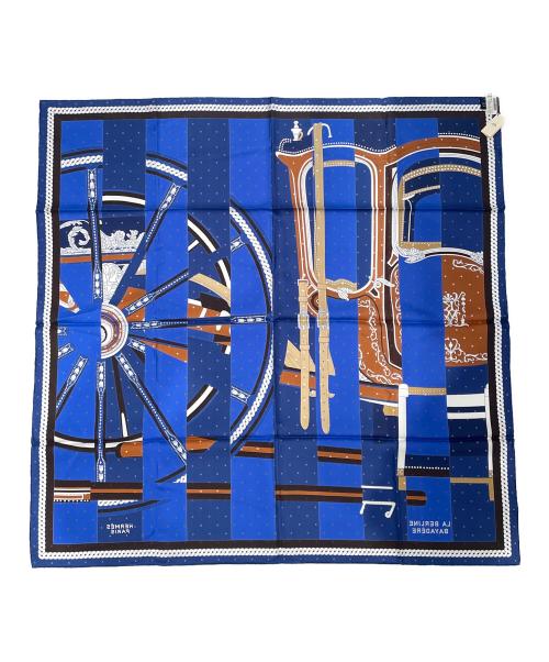 HERMES（エルメス）HERMES (エルメス) カレ90　LA BERLINE BAYADERE  ブルー サイズ:90　の古着・服飾アイテム