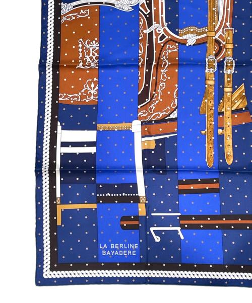 HERMES（エルメス）HERMES (エルメス) カレ90　LA BERLINE BAYADERE  ブルー サイズ:90　の古着・服飾アイテム