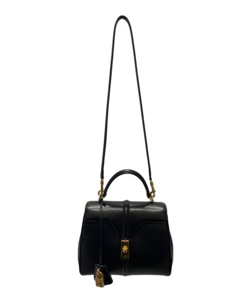 CELINE（セリーヌ）CELINE (セリーヌ) ミニ 16/セーズ/ハンドバック/ショルダーバッグ/2WAYバッグ ブラックの古着・服飾アイテム