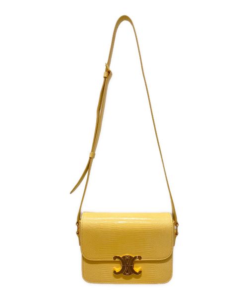 CELINE（セリーヌ）CELINE (セリーヌ) ティーントリオンフバッグ イエローの古着・服飾アイテム