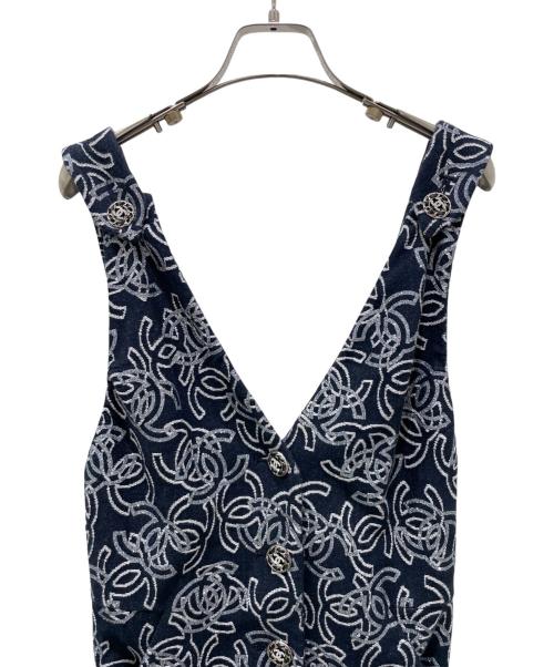 CHANEL（シャネル）CHANEL (シャネル) ココマーク ロゴ サロペット ネイビー サイズ:34の古着・服飾アイテム