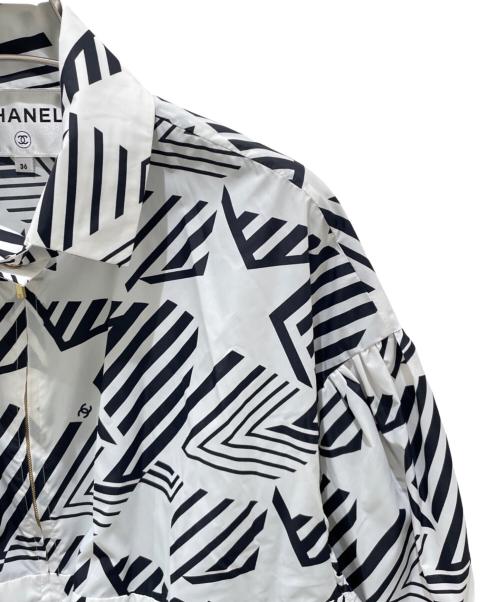 CHANEL（シャネル）CHANEL (シャネル) P74 ココビーチナイロンブルゾン ホワイト サイズ:36の古着・服飾アイテム