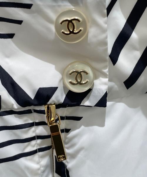 CHANEL（シャネル）CHANEL (シャネル) P74 ココビーチナイロンブルゾン ホワイト サイズ:36の古着・服飾アイテム
