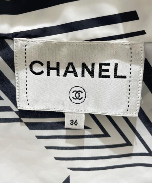 CHANEL（シャネル）CHANEL (シャネル) P74 ココビーチナイロンブルゾン ホワイト サイズ:36の古着・服飾アイテム