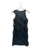 CHANELシャネル）の古着「ロゴノースリーブワンピース」｜ブラック