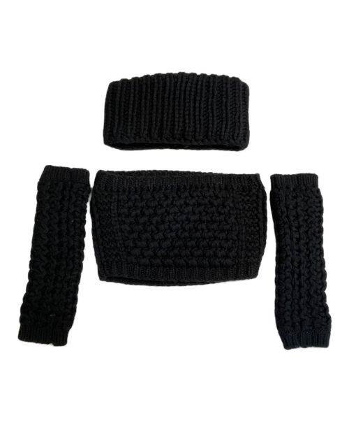 CHANEL（シャネル）CHANEL (シャネル) ウールコルセット3Pセット ブラック サイズ:Sの古着・服飾アイテム