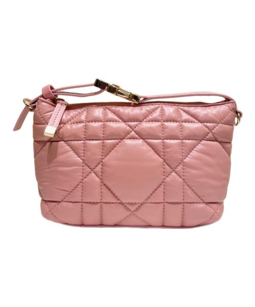 Christian Dior（クリスチャン ディオール）Christian Dior (クリスチャン ディオール) カナージュ ノマド ポーチ S ピンク サイズ:Sの古着・服飾アイテム