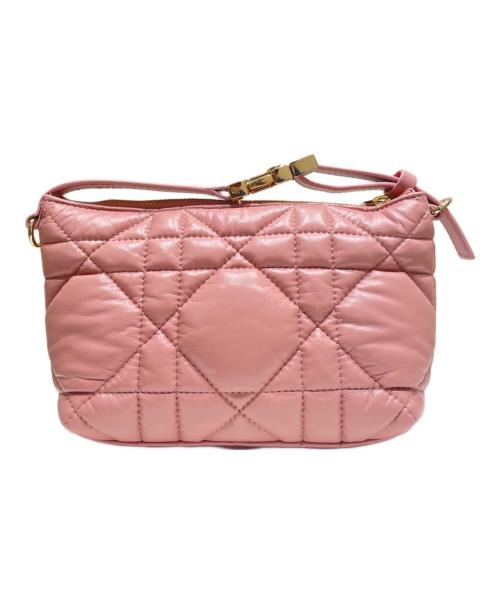 Christian Dior（クリスチャン ディオール）Christian Dior (クリスチャン ディオール) カナージュ ノマド ポーチ S ピンク サイズ:Sの古着・服飾アイテム