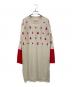 HERMES（エルメス）の古着「カシミヤニットワンピース」｜アイボリー×レッド