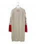 HERMES (エルメス) カシミヤニットワンピース アイボリー×レッド サイズ:40：90000円