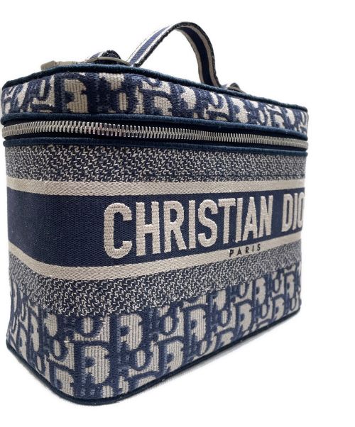 Christian Dior（クリスチャン ディオール）Christian Dior (クリスチャン ディオール) オブリークバニティバッグ ネイビー サイズ:-の古着・服飾アイテム