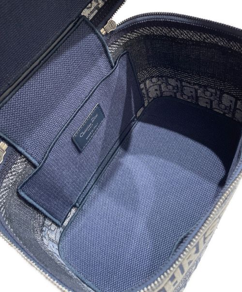 Christian Dior（クリスチャン ディオール）Christian Dior (クリスチャン ディオール) オブリークバニティバッグ ネイビー サイズ:-の古着・服飾アイテム