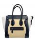 CELINE（セリーヌ）の古着「ラゲージバッグミディアム」｜ブルー×ホワイト×ベージュ