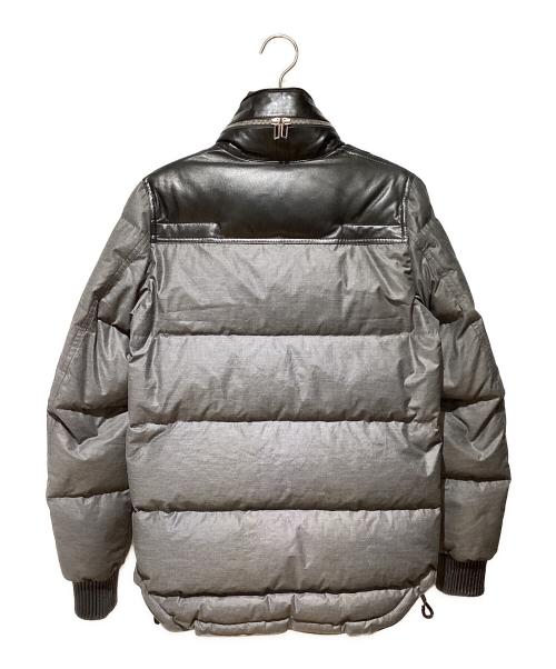 DIOR HOMME（ディオール オム）DIOR HOMME (ディオール オム) レザートリムダウンジャケット グレー サイズ:44の古着・服飾アイテム