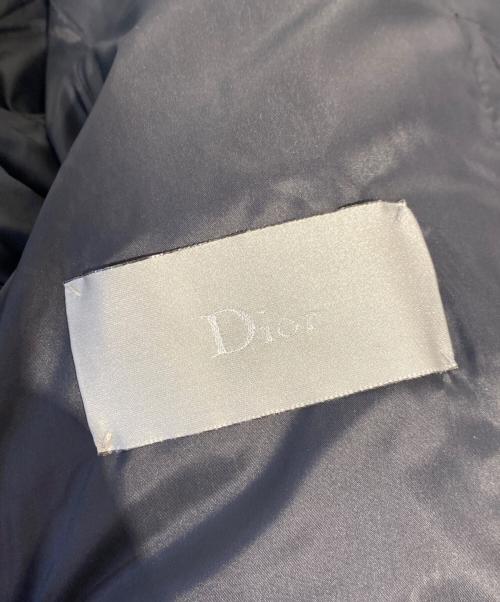 DIOR HOMME（ディオール オム）DIOR HOMME (ディオール オム) レザートリムダウンジャケット グレー サイズ:44の古着・服飾アイテム