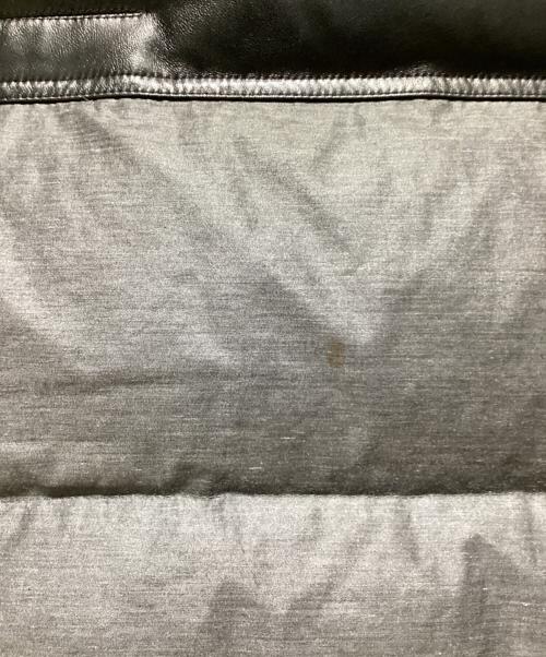DIOR HOMME（ディオール オム）DIOR HOMME (ディオール オム) レザートリムダウンジャケット グレー サイズ:44の古着・服飾アイテム
