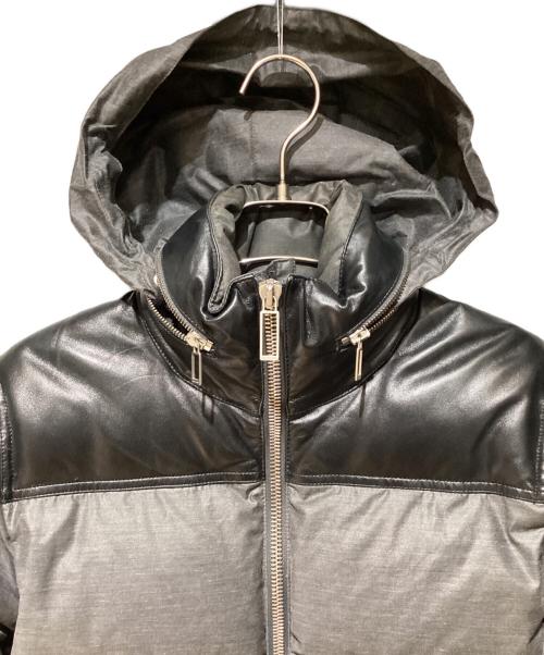 DIOR HOMME（ディオール オム）DIOR HOMME (ディオール オム) レザートリムダウンジャケット グレー サイズ:44の古着・服飾アイテム