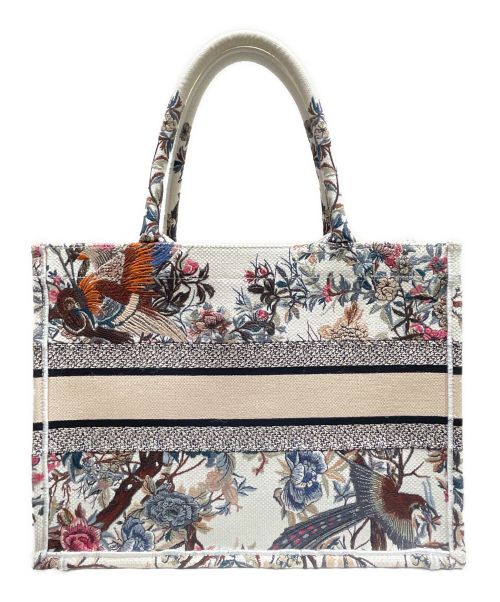 Christian Dior（クリスチャン ディオール）Christian Dior (クリスチャン ディオール) ブックトート ミディアム　ジャルダン ディヴェール ホワイト サイズ:ミディアムの古着・服飾アイテム
