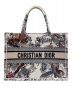 Christian Dior（クリスチャン ディオール）の古着「ブックトート ミディアム　ジャルダン ディヴェール」｜ホワイト