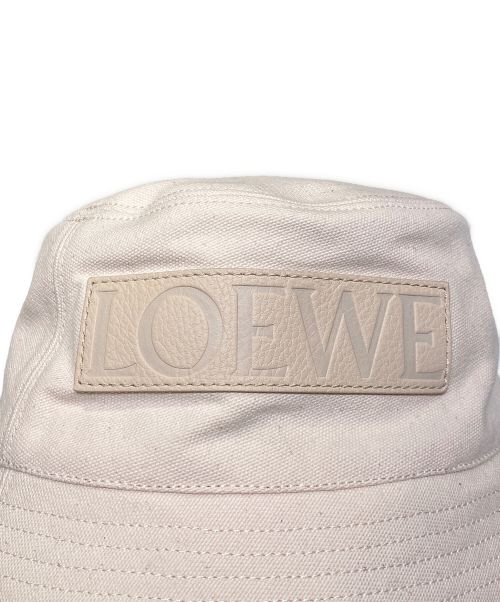 LOEWE（ロエベ）LOEWE (ロエベ) ロゴバケットハット アイボリー サイズ:57の古着・服飾アイテム