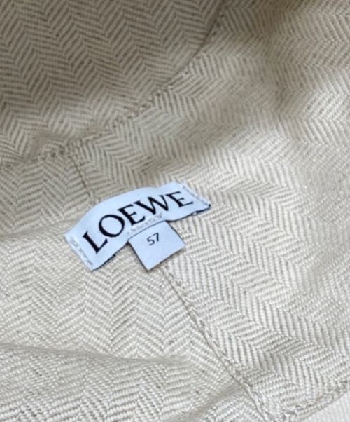LOEWE（ロエベ）LOEWE (ロエベ) ロゴバケットハット アイボリー サイズ:57の古着・服飾アイテム