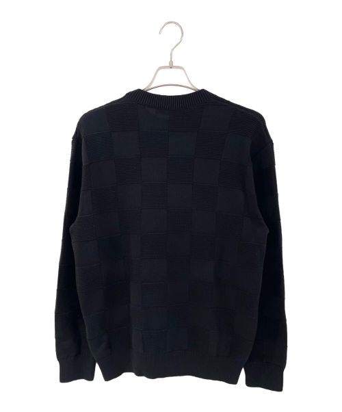 LOUIS VUITTON（ルイ ヴィトン）LOUIS VUITTON (ルイ ヴィトン) ダミエ柄ニット ブラック サイズ:Sの古着・服飾アイテム