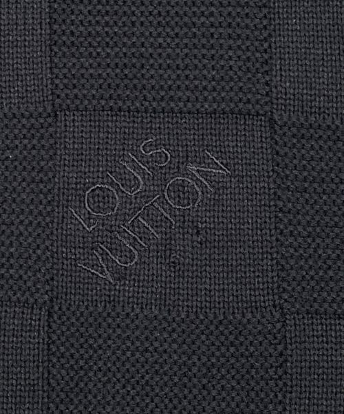 LOUIS VUITTON（ルイ ヴィトン）LOUIS VUITTON (ルイ ヴィトン) ダミエ柄ニット ブラック サイズ:Sの古着・服飾アイテム