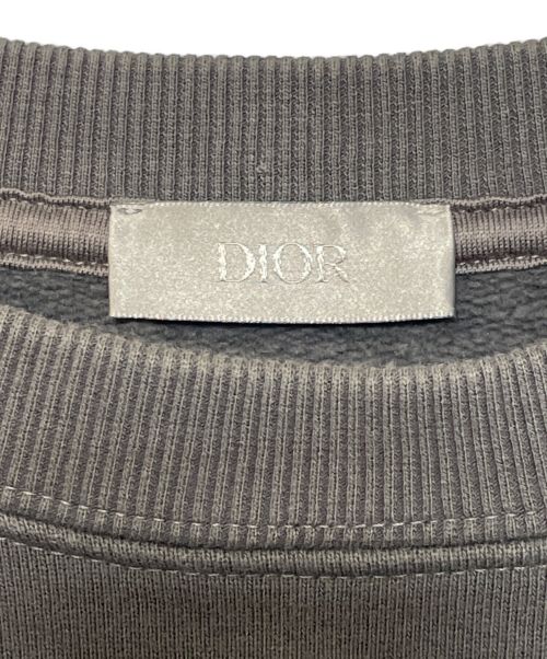 Dior（ディオール）Dior (ディオール) Travis Scott (トラヴィス スコット) ペイント加工スウェット グレー サイズ:Mの古着・服飾アイテム