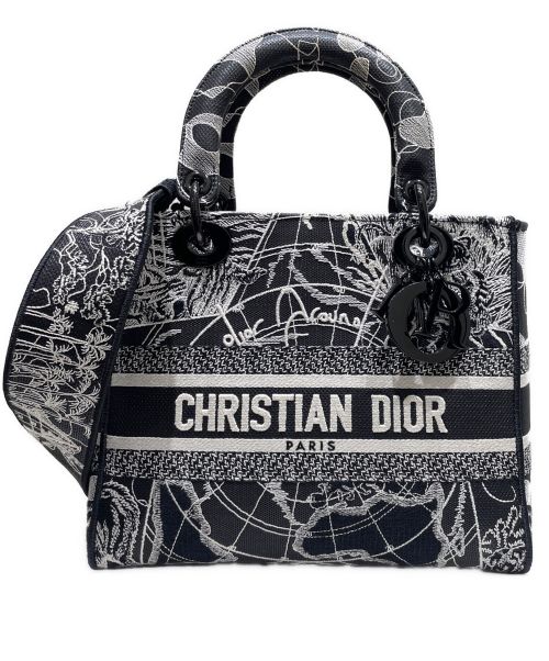 Christian Dior（クリスチャン ディオール）Christian Dior (クリスチャン ディオール) レディ ディーライト  ブラック×ホワイト サイズ:‐の古着・服飾アイテム