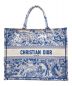 Christian Dior（クリスチャン ディオール）の古着「ブック トート トワルドゥ ジュイ ラージ」｜ブルー×ホワイト
