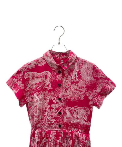 Christian Dior（クリスチャン ディオール）Christian Dior (クリスチャン ディオール) ミディシャツドレス レッド サイズ:36の古着・服飾アイテム
