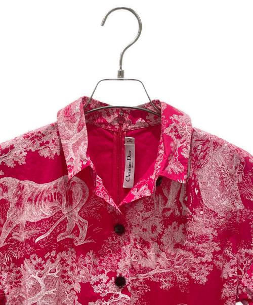 Christian Dior（クリスチャン ディオール）Christian Dior (クリスチャン ディオール) ミディシャツドレス レッド サイズ:36の古着・服飾アイテム