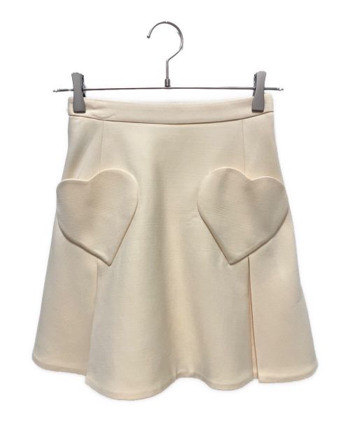 Christian Dior（クリスチャン ディオール）Christian Dior (クリスチャン ディオール) Dioramour miniskirt with heart-shaped pockets ディオール ディオラムール ミニスカート ベージュ サイズ:34の古着・服飾アイテム
