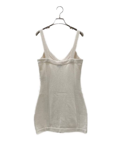 CHANEL（シャネル）CHANEL (シャネル) モチーフボタンカシミヤニットワンピース アイボリー サイズ:34の古着・服飾アイテム