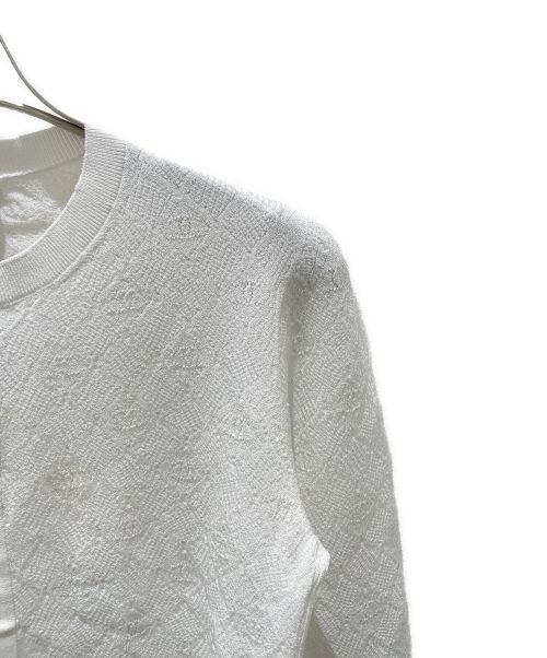 CHANEL（シャネル）CHANEL (シャネル) ココボタンニットカーディガン ホワイト サイズ:36の古着・服飾アイテム